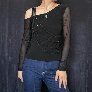 Y2K Black Blouse